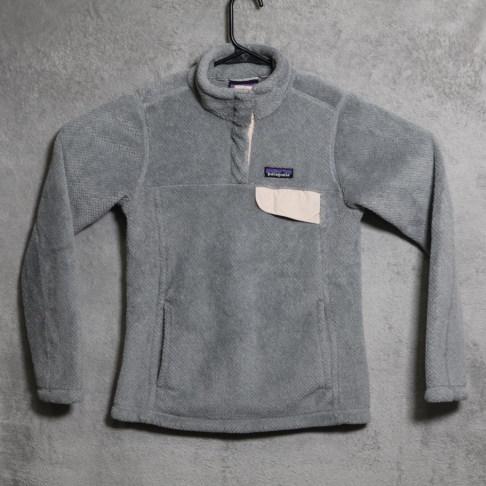 Patagonia Re-Tool Snap-T Pullover Womens Small Gray Fleece Polartec Thermal Pro